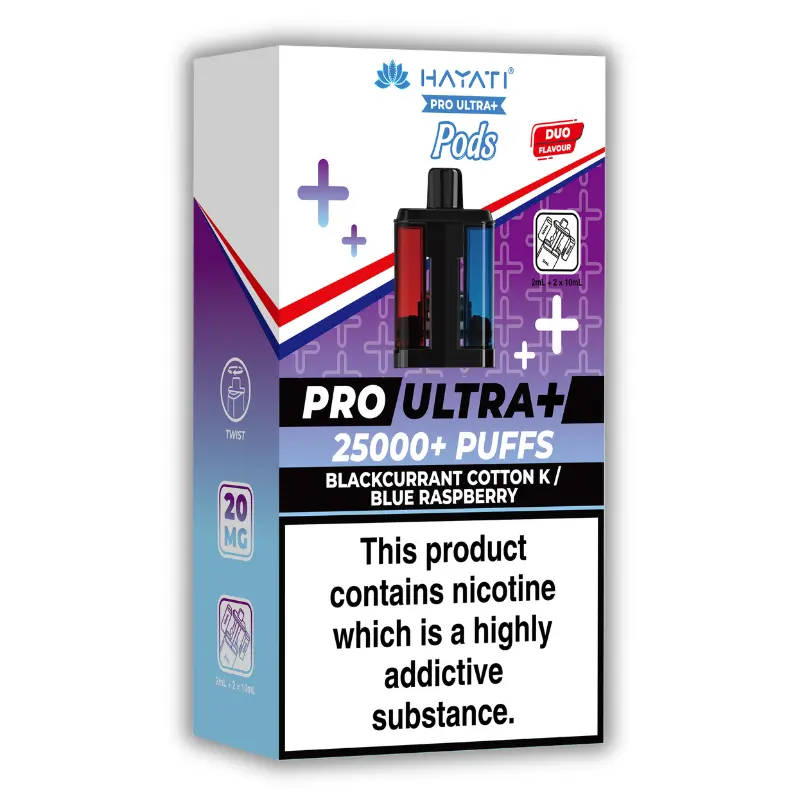 Blackcurrant Cotton K / Blue Raspberry Hayati Pro Ultra Plus Pods
