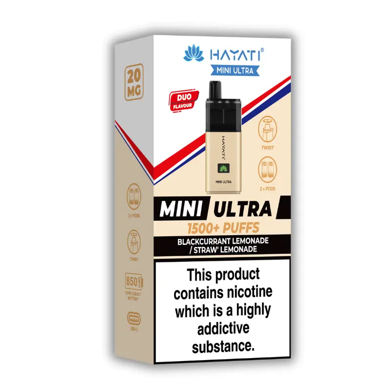 Blackcurrant Lemonade / Straw’ Lemonade Hayati Mini Ultra Pod Kit