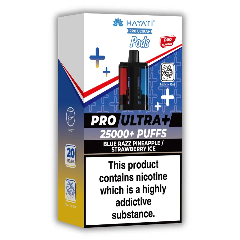 Blue Razz Pineapple/Strawberry Ice Hayati Pro Ultra Plus 25K Pods