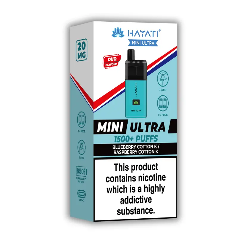 Blueberry Cotton K / Raspberry Cotton K Hayati Mini Ultra Pod Kit