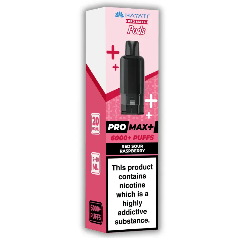 Red Sour Raspberry Hayati Pro Max Plus Pods