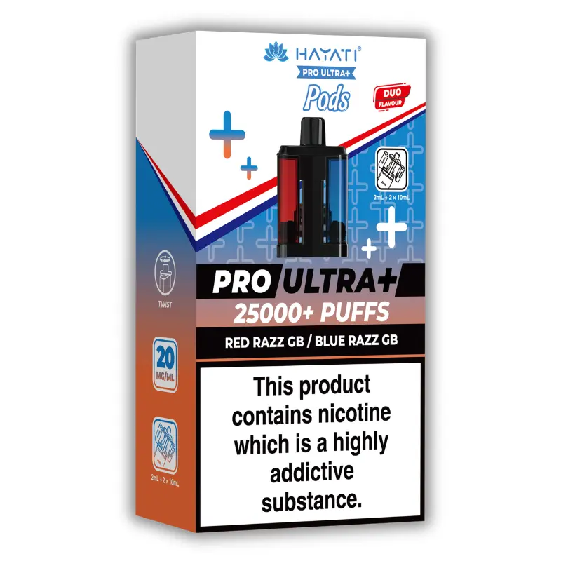 Red Razz GB/Blue Razz GB Hayati Pro Ultra Plus 25K Pods