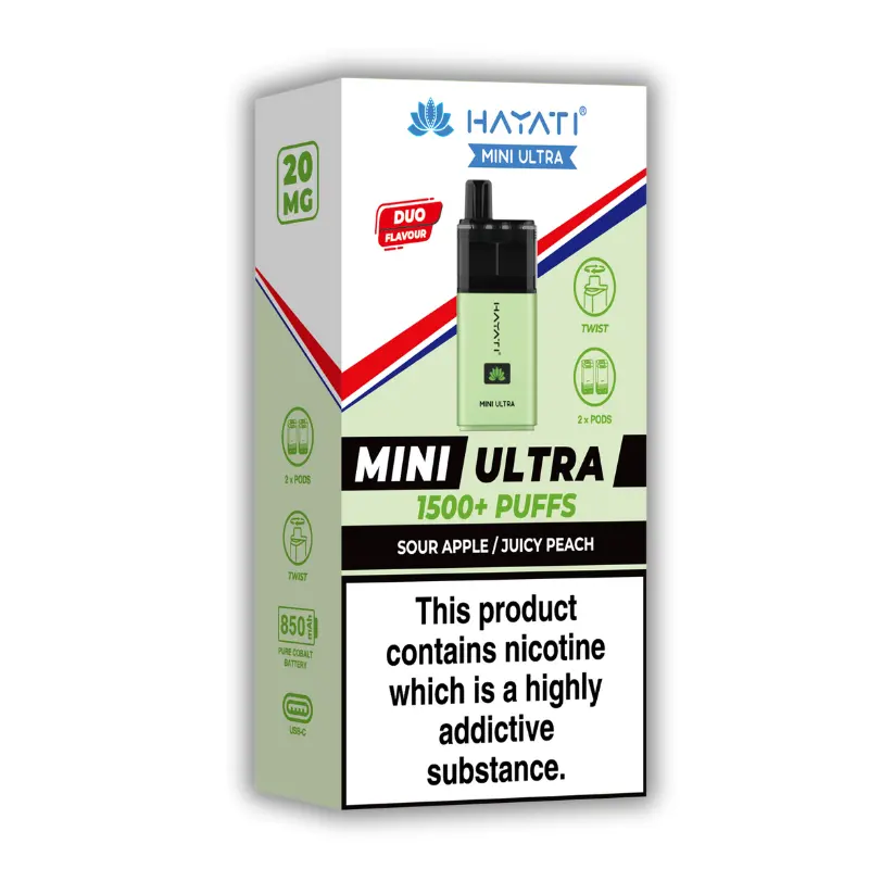 Sour Apple / Juicy Peach Hayati Mini Ultra Pod Kit
