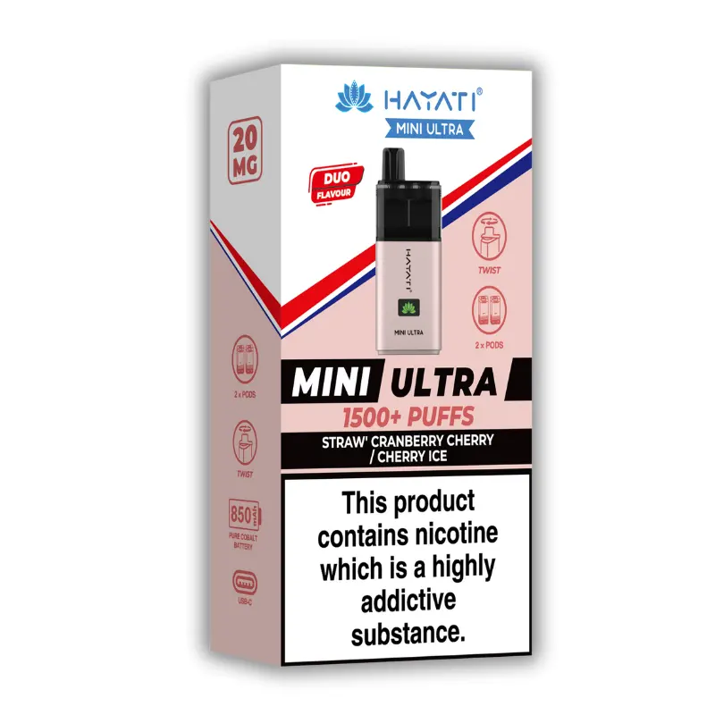 Straw’ Cranberry Cherry / Cherry Ice Hayati Mini Ultra Pod Kit