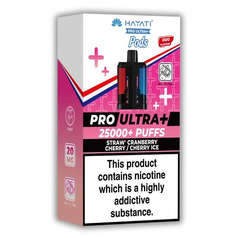 Straw’ Cranberry Cherry / Cherry Ice Hayati Pro Ultra Plus Pods