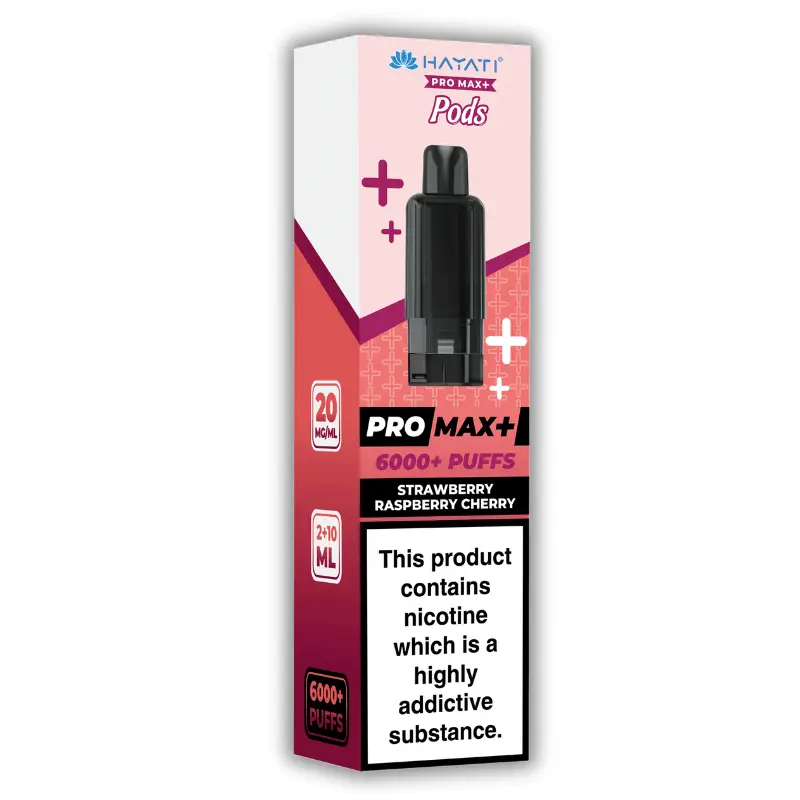 Strawberry Raspberry Cherry Hayati Pro Max Plus Pods